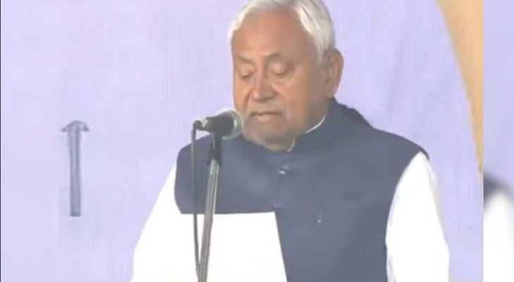 ১০মবার বিহারের মুখ্যমন্ত্রীর শপথ নিলেন নীতিশ কুমার
