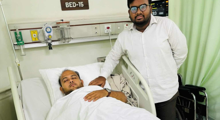 ভূমিকম্পে সিঁড়ি থেকে নামতে গিয়ে পা ভাঙলো ঢাবি ছাত্রদল নেতা হামিমের