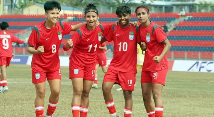 ভুটানের জালে ১২ গোল বাংলাদেশের মেয়েদের