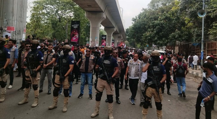 বৈশাখ উপলক্ষে ঢাকা বিশ্ববিদ্যালয় ক্যাম্পাসে কঠোর নিরাপত্তা